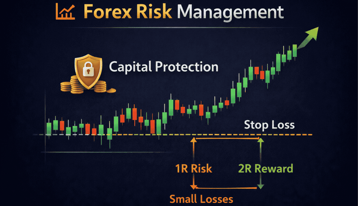Capital protection strategy using forex risk management