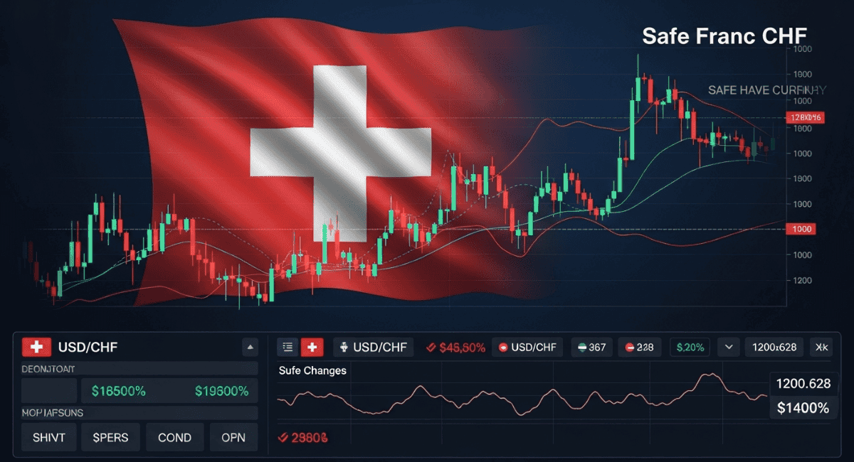 CHF Trading Guide Urdu showing Swiss Franc price