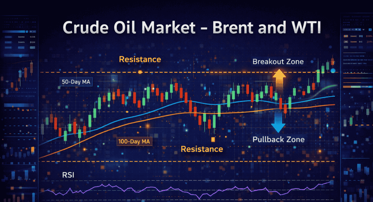 Crude Oil Market Update Urdu technical analysis with support resistance and indicators