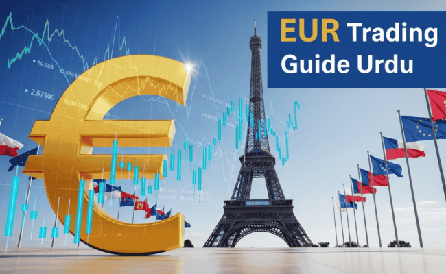 EUR Trading Guide Urdu with EURUSD forex chart