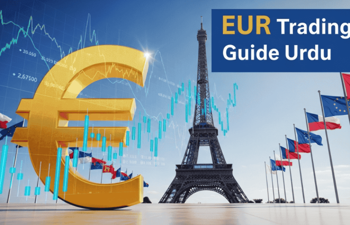 EUR Trading Guide Urdu with EURUSD forex chart