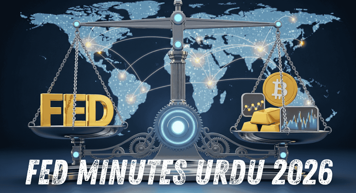 FED Minutes Urdu 2026 مرکزی بینک کا بڑا اعلان: شرحِ سود برقرار Fed Minutes urdu impact on forex and gold market volatility explained