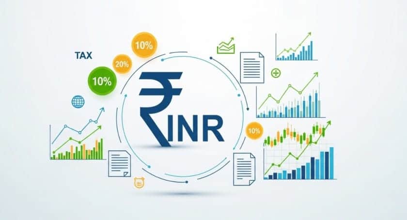 Forex trading tax rules in India with income tax calculation concept
