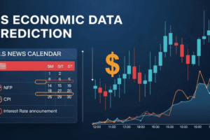 US data prediction urdu with NFP CPI and USD volatility chart