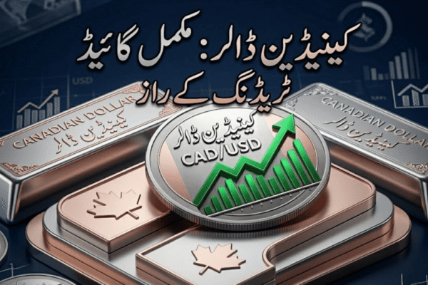 CAD trading guide Urdu showing USDCAD forex price movement