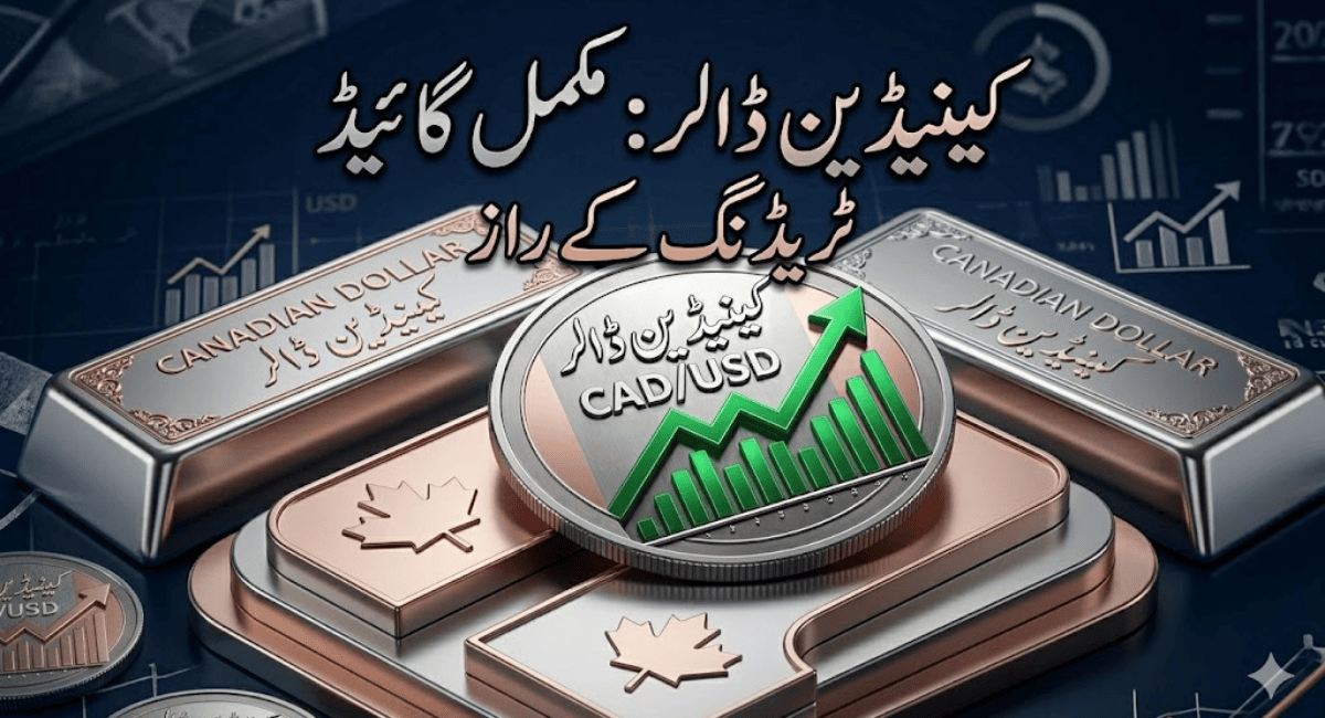 CAD trading guide Urdu showing USDCAD forex price movement