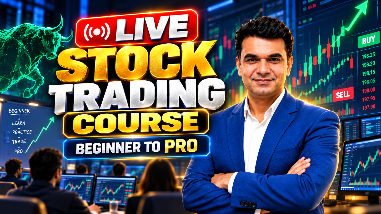 Live Stock Trading Course: Beginner to Pro